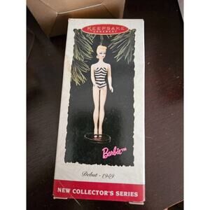Hallmark Ornament Christmas 1959 Barbie Debut Blonde Bathing Suit Doll NIB